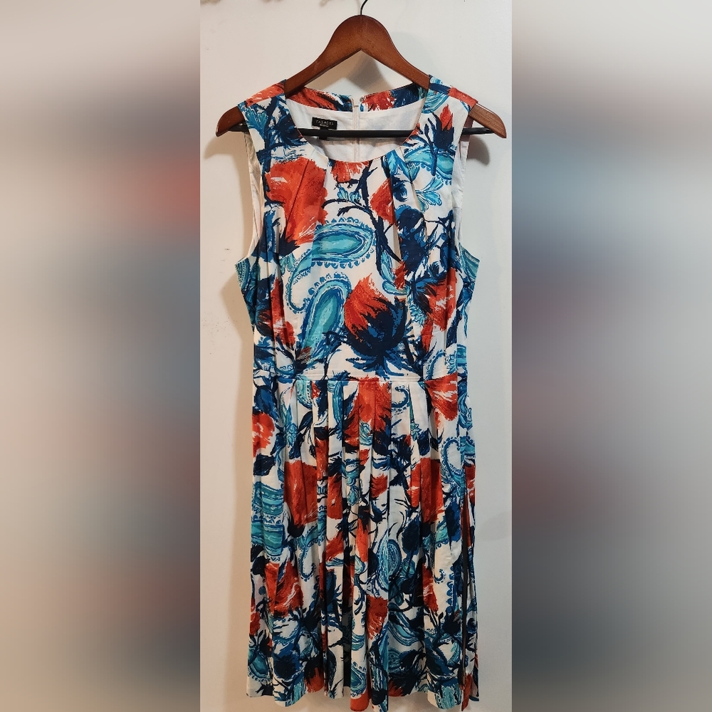 Talbots dress size 12 sleeveless floral pre-owned excellent condition